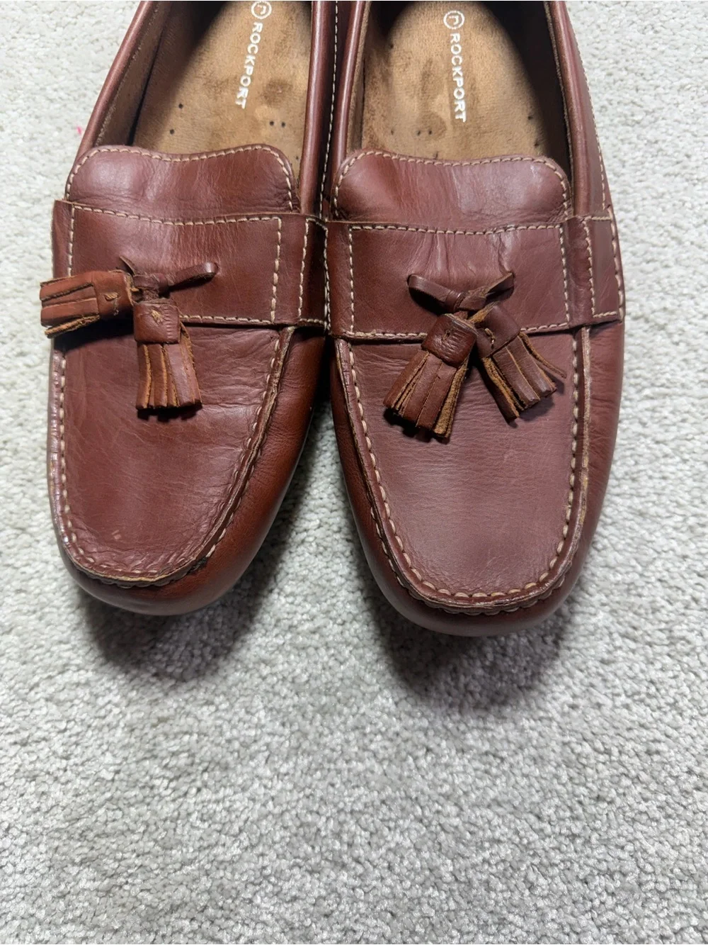 Rockport Men's Shoes Size 9 M Brown Leather Tassel Loafer Driver K55804